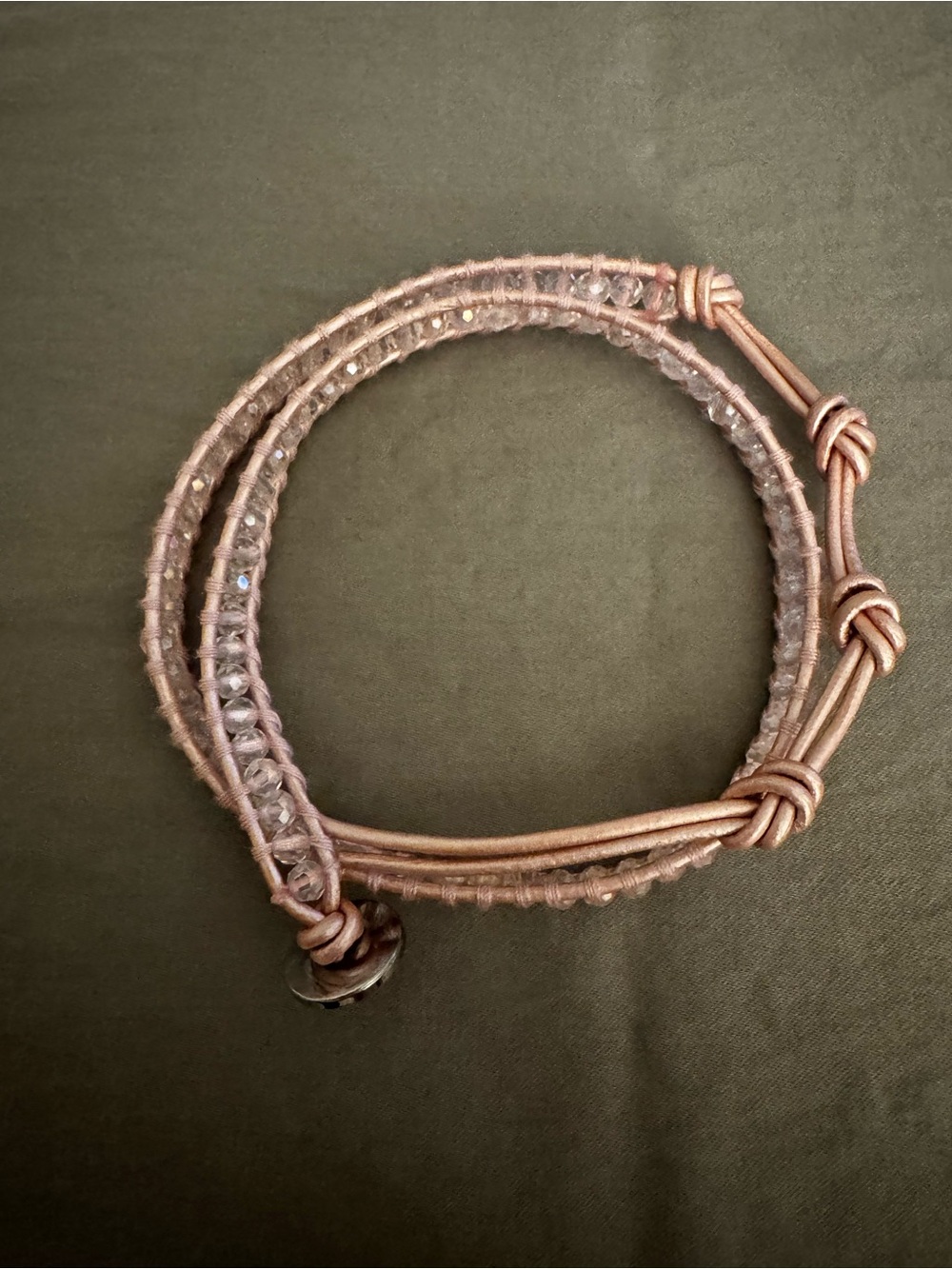 Victoria Emerson Pink Wrap Bracelet with light Pink Beads